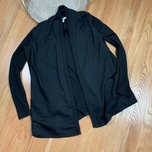 Logo Lounge Black Open‎ Front Waterfall Cardigan 44